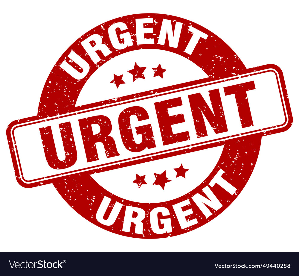 Urgent stamp urgent label round grunge sign Vector Image