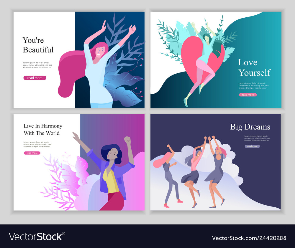 Web page design template for beauty dreams Vector Image