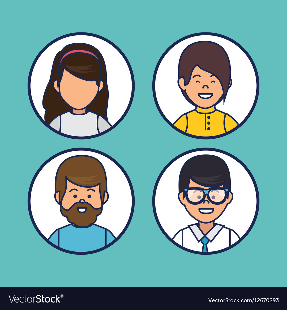 Business people avatars icon Royalty Free Vector Image