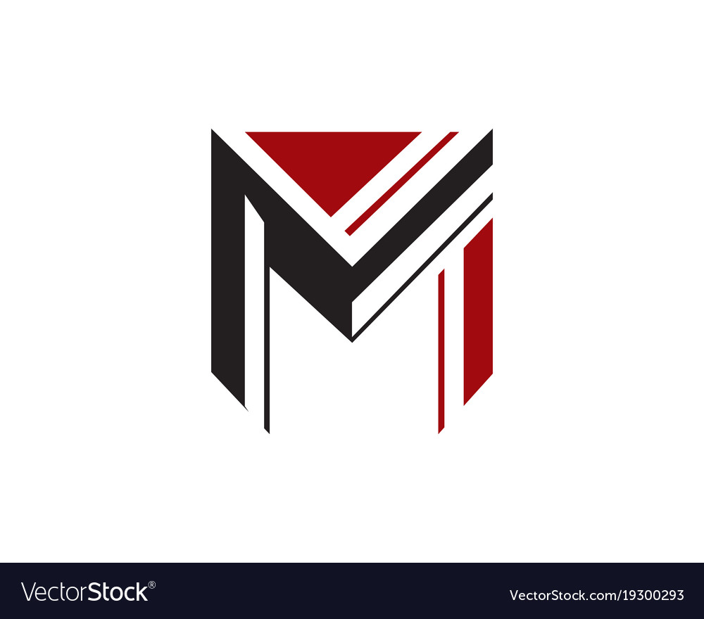 M letter logo template Royalty Free Vector Image