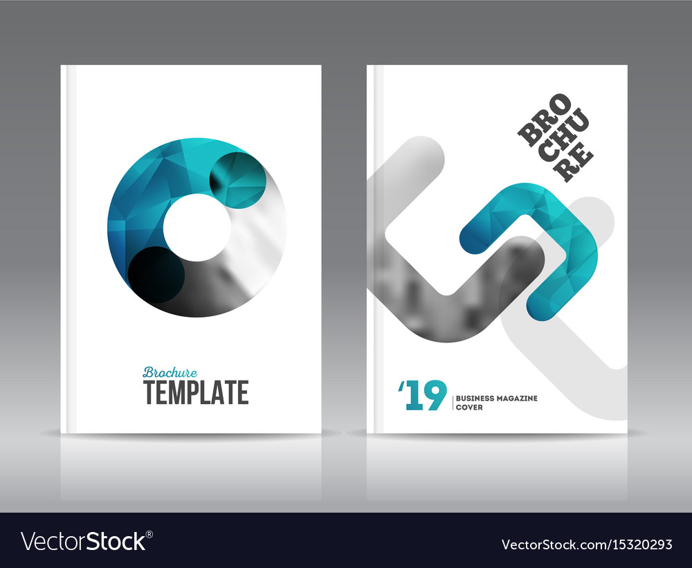 Magazine cover layout design template set