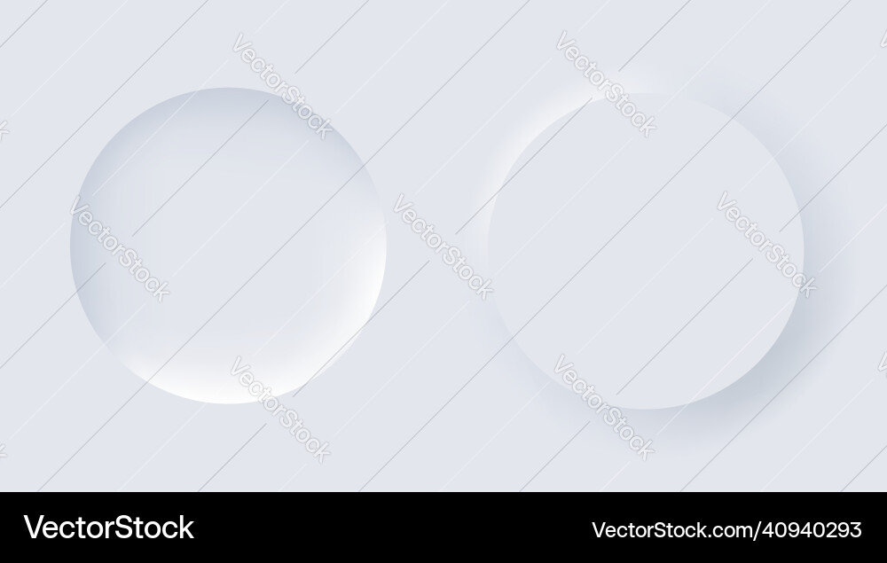 Neumorphic ui design element set simple trendy Vector Image