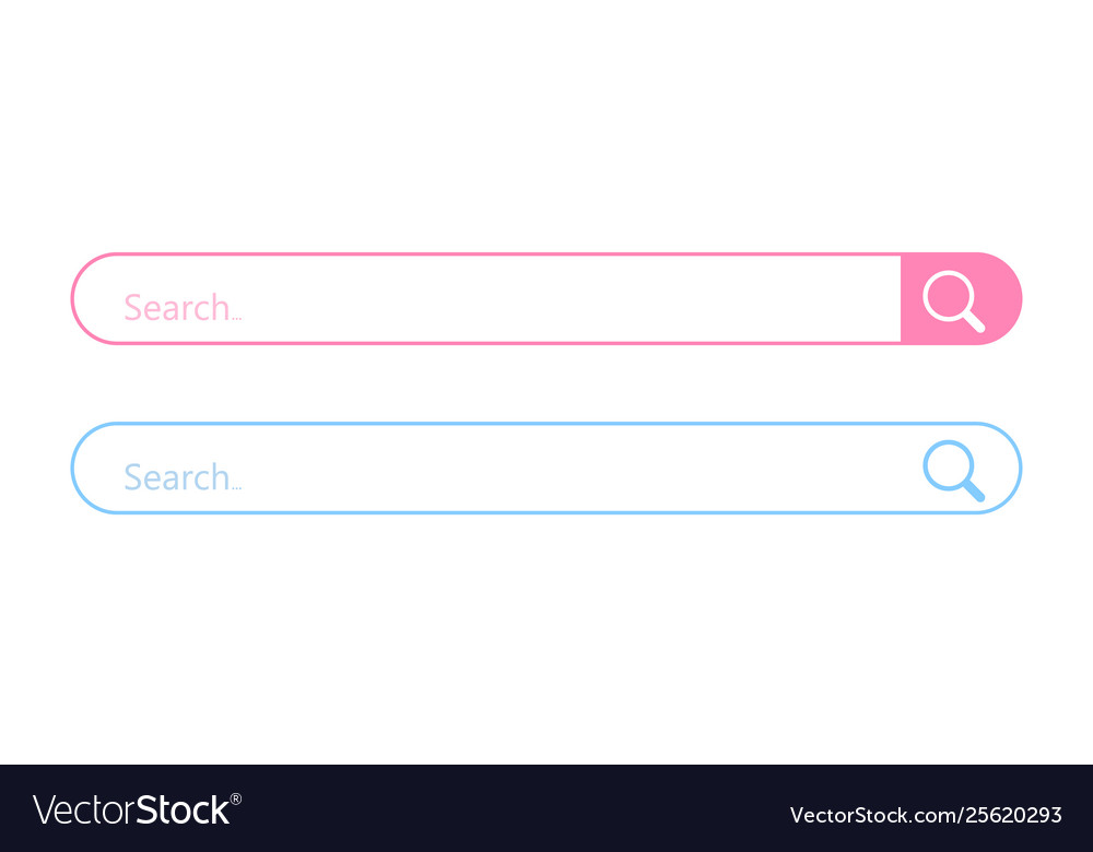 Search bar template searching Royalty Free Vector
