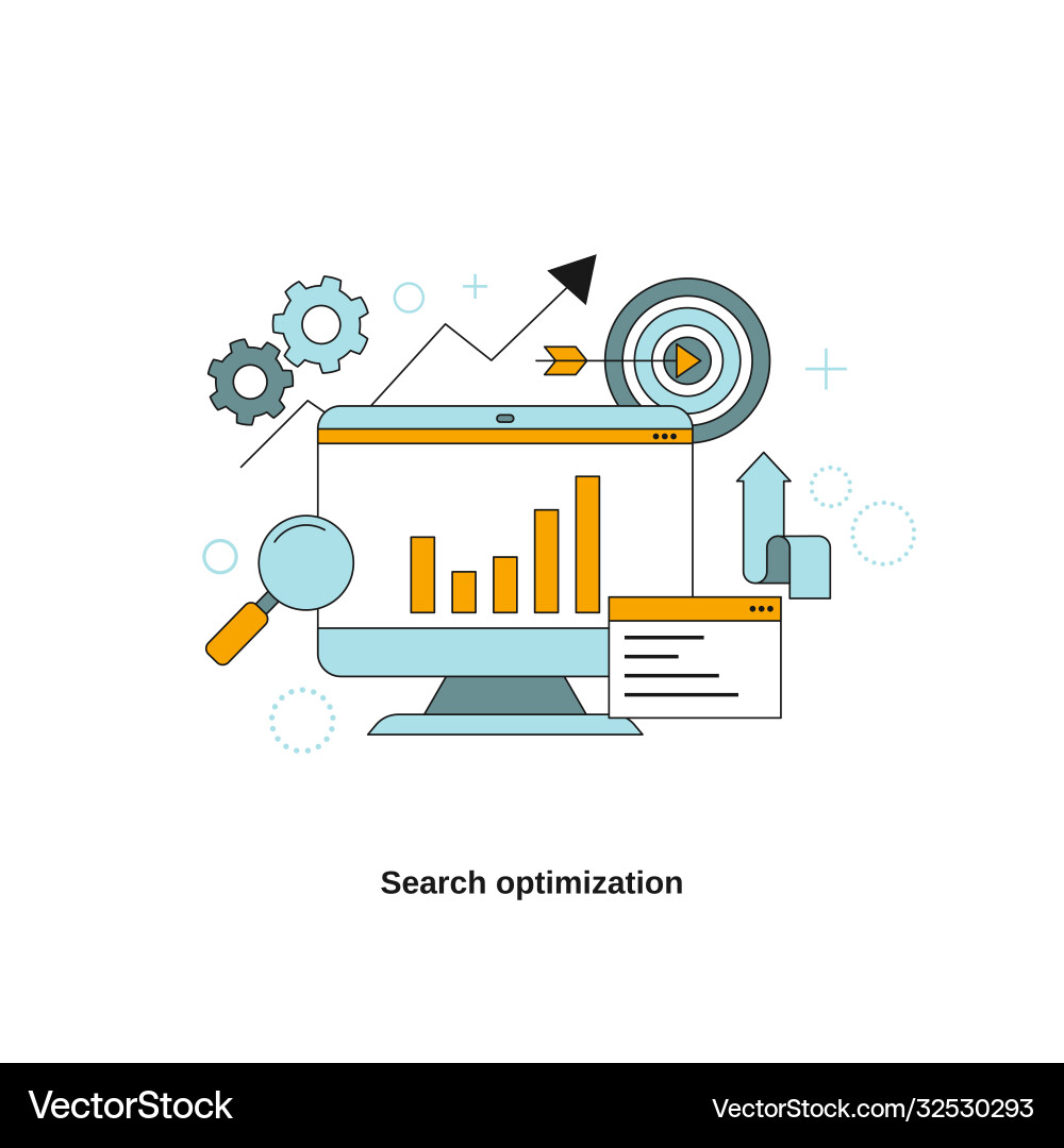 Search optimization concept Royalty Free Vector Image