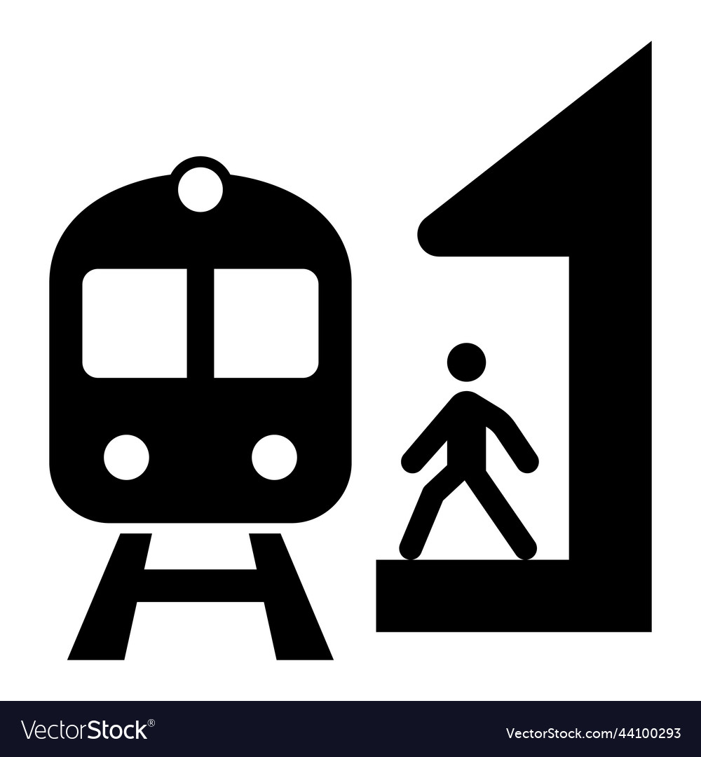 Train station platform icon railway or stop Vector Image