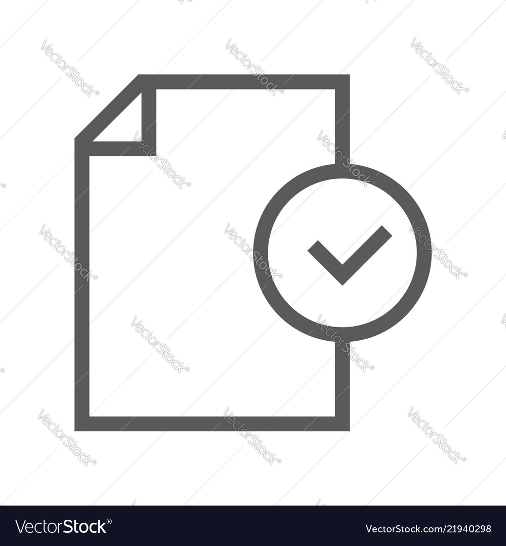 Approve line icon editable stroke Royalty Free Vector Image