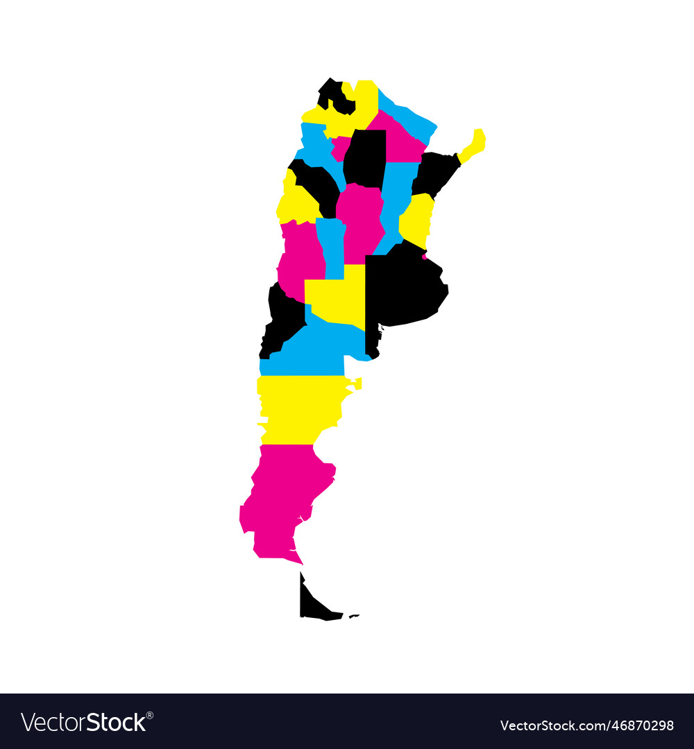 Argentina political map of administrative Vector Image