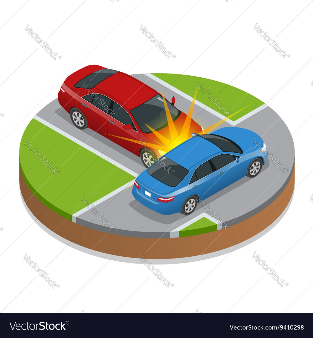 Crash cars Royalty Free Vector Image - VectorStock