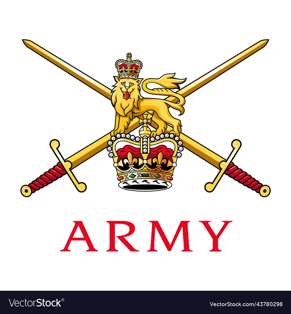 Emblem of the british army the main land Vector Image