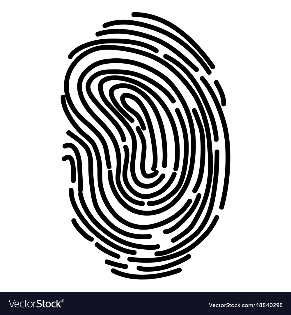 Fingerprint detailed curves Royalty Free Vector Image