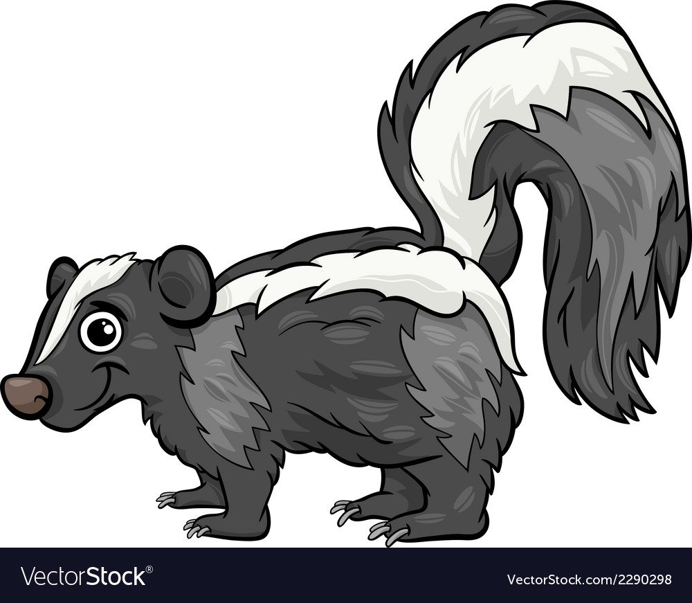 Skunk animal cartoon Royalty Free Vector Image