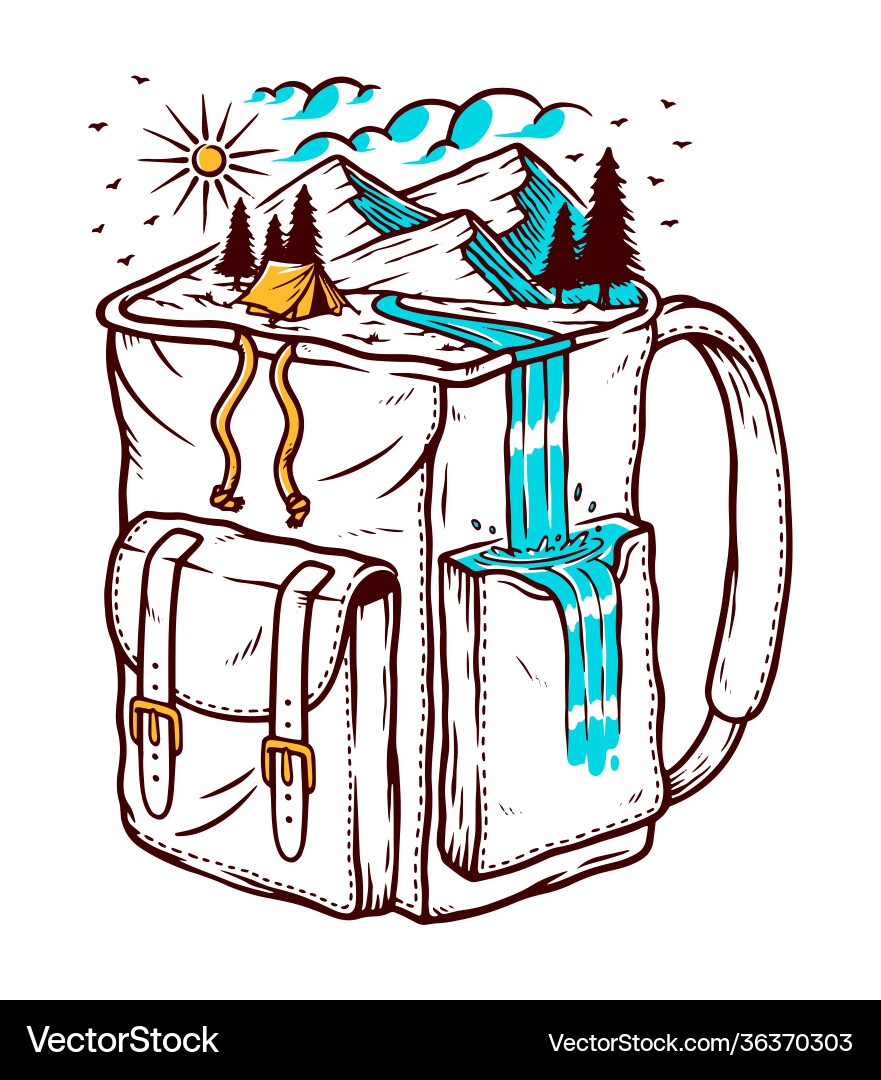 Backpacker Royalty Free Vector Image - VectorStock