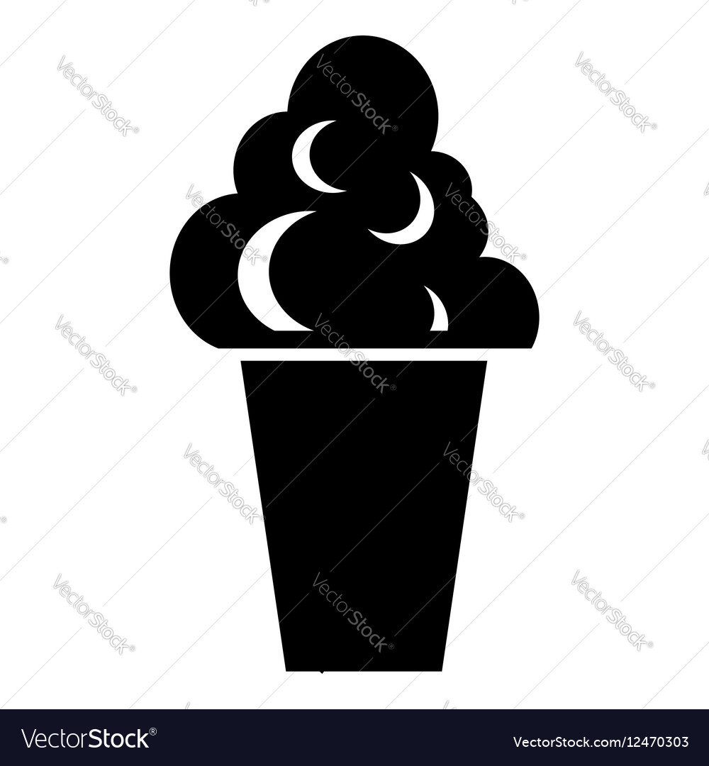 Ice cream icon simple style Royalty Free Vector Image