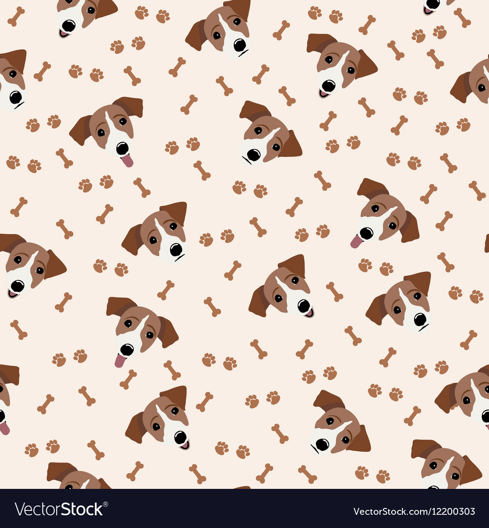 Jack russell terrier seamless pattern dog