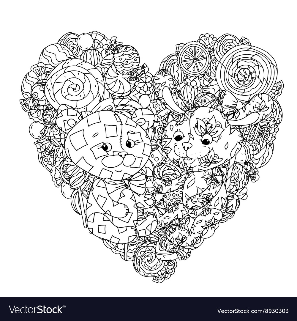 Toy for coloring book Royalty Free Vector Image