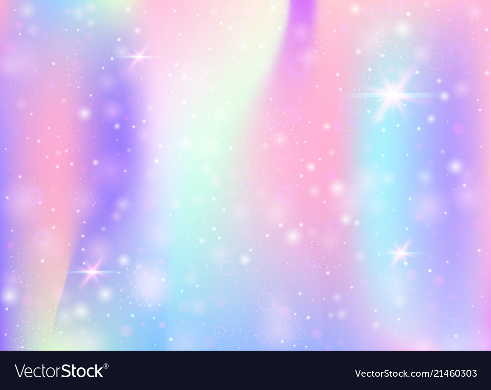 Unicorn Background With Rainbow Mesh Royalty Free Vector