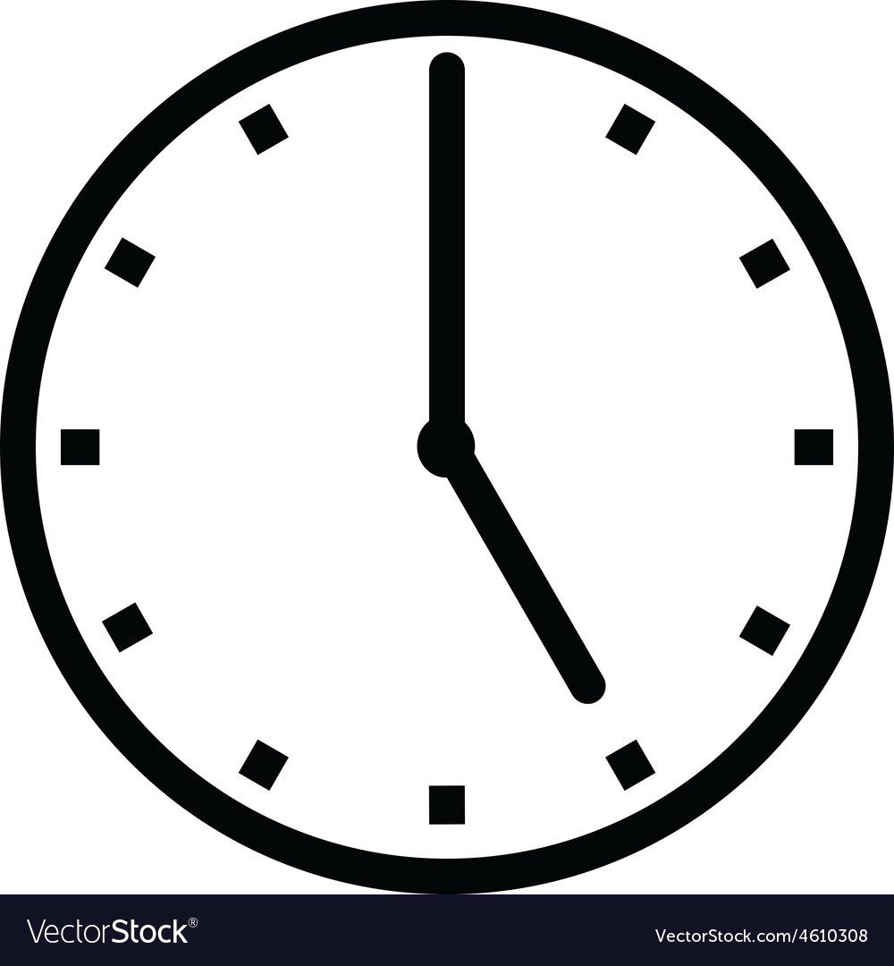 Clock 5 Royalty Free Vector Image VectorStock