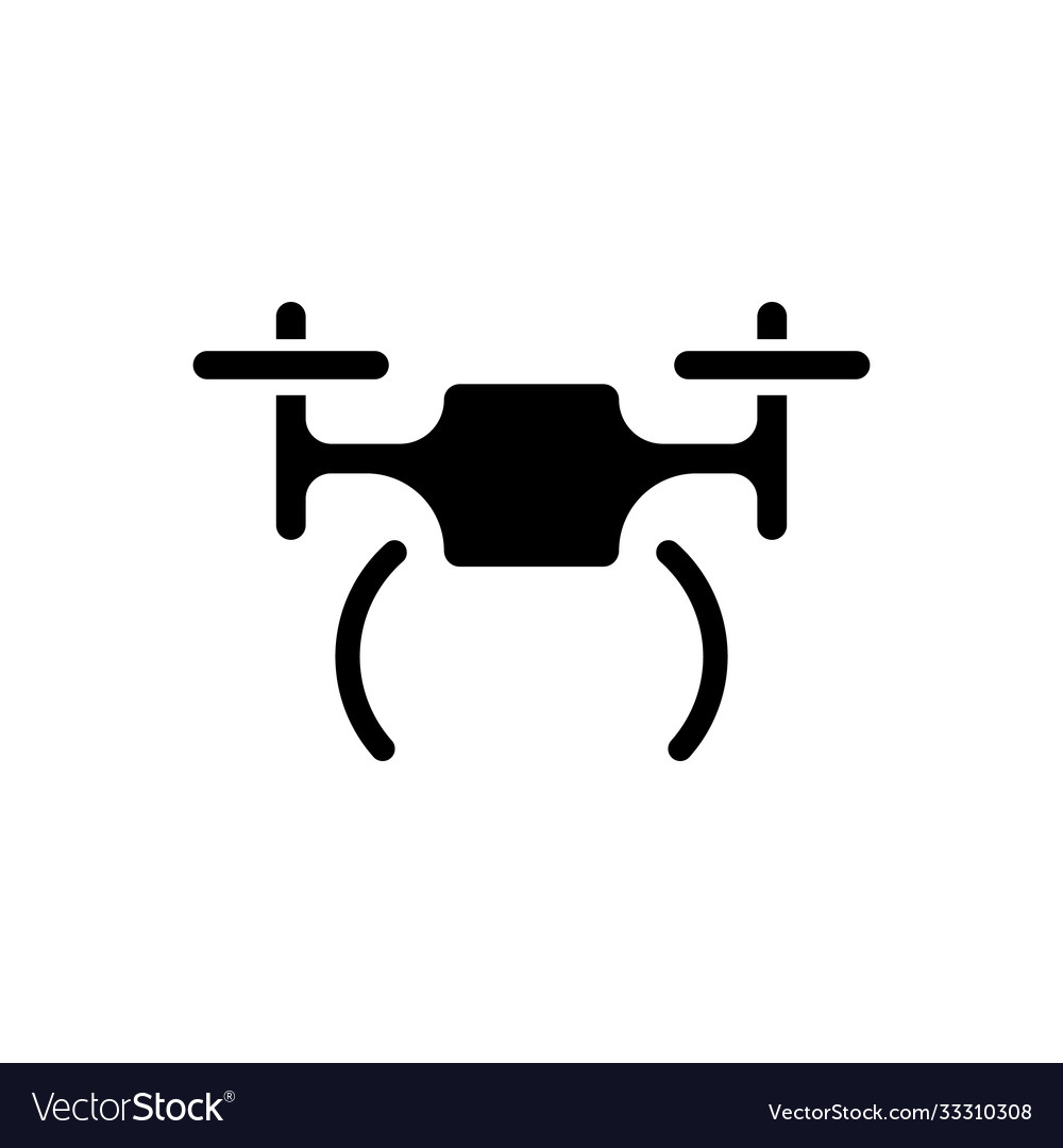 Drone symbol line icon Royalty Free Vector Image