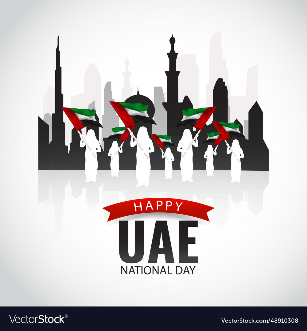 National day united arab emirates Royalty Free Vector Image