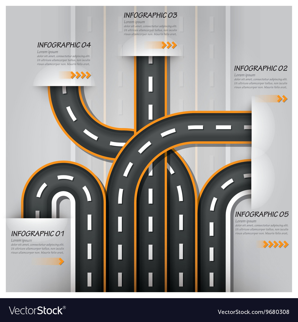 Road and street traffic sign business infographic Vector Image