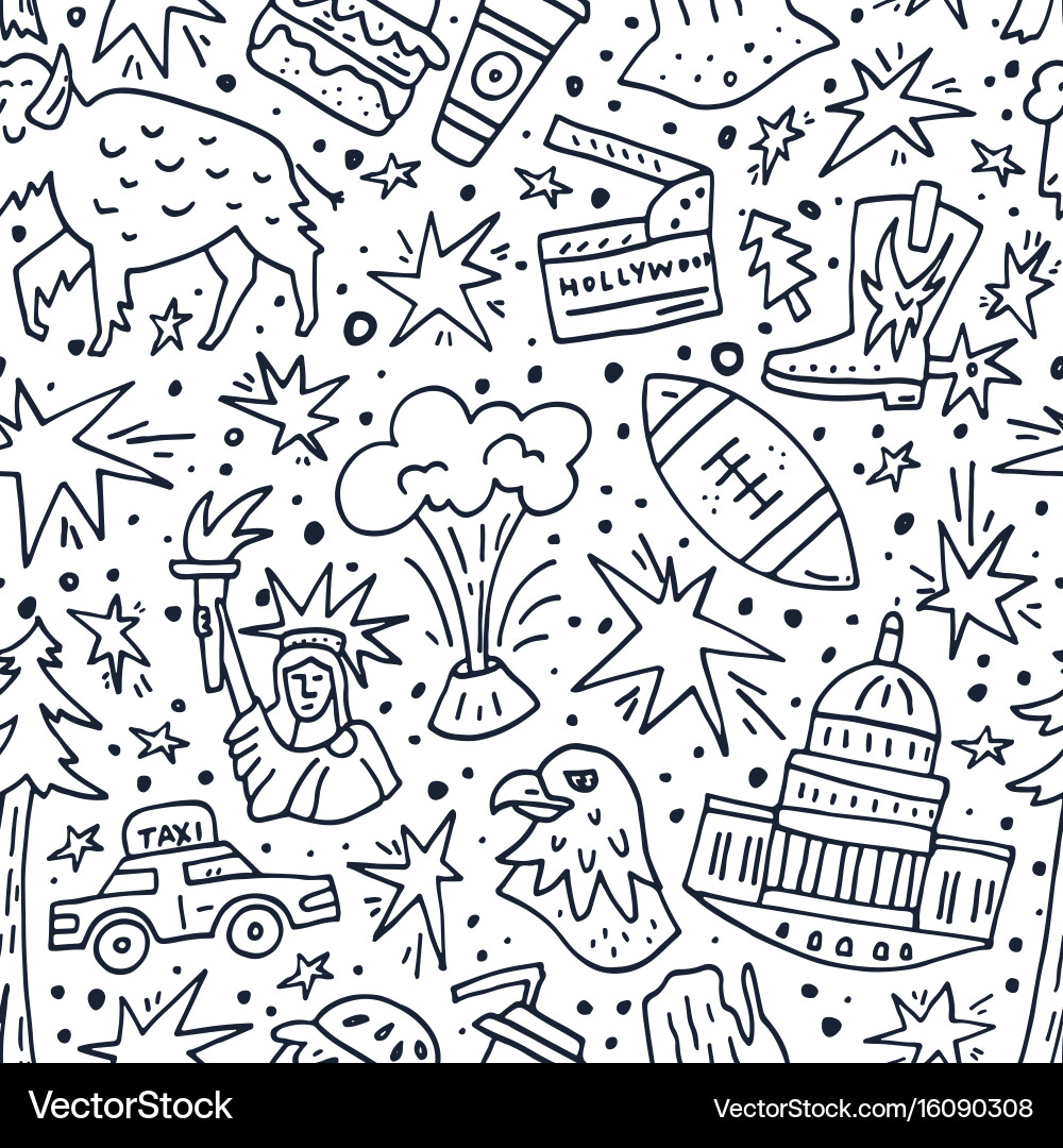 Usa seamless pattern Royalty Free Vector Image