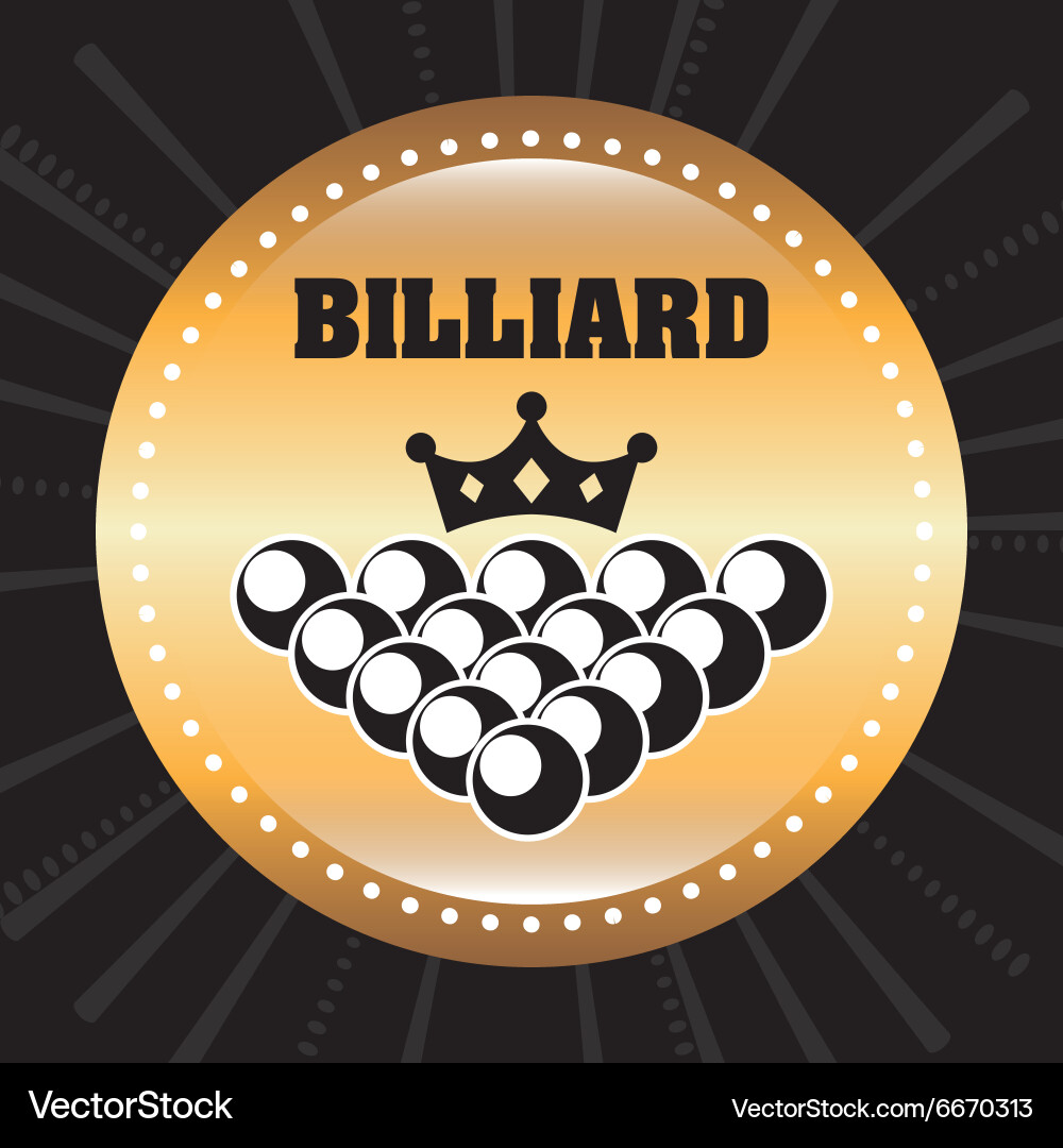 Billiard play design Royalty Free Vector Image