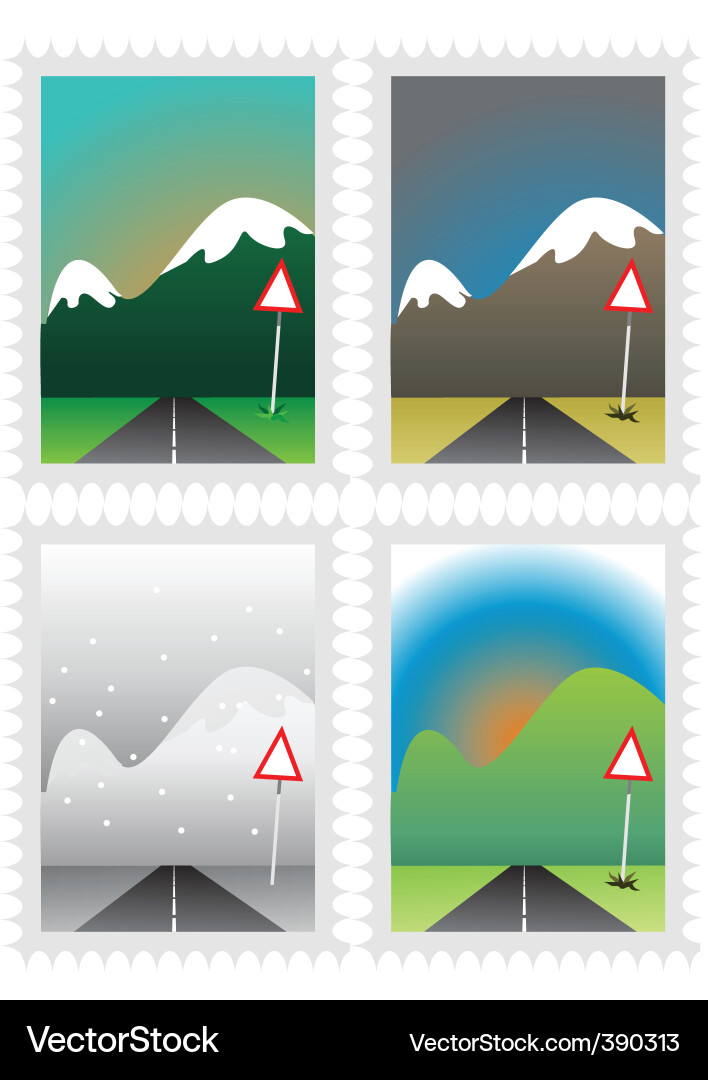 Landscapes Royalty Free Vector Image - VectorStock