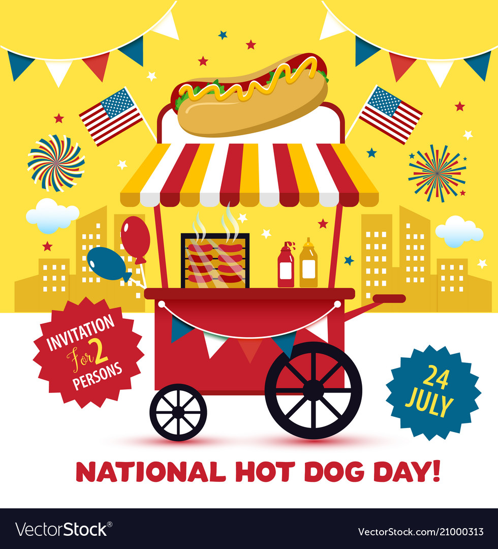 National Hot Dog Day Hot Dog Vector Image National Hot Dog Day Hot Dog Vector Image