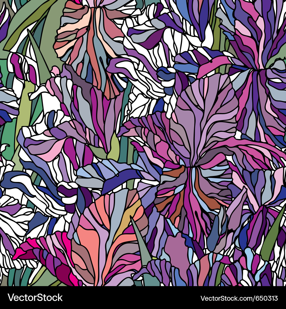 Seamless pattern with flowers Royalty Free Vector Image