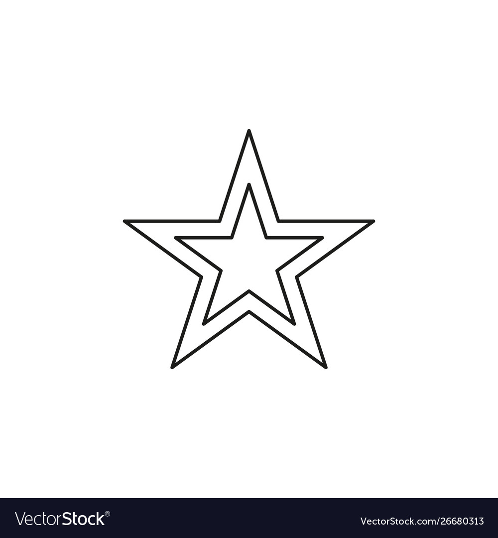 Star Icon Classic Rank Isolated Royalty Free Vector Image