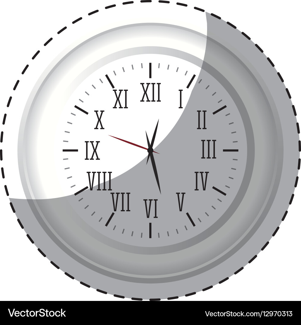Wall clock icon image Royalty Free Vector Image