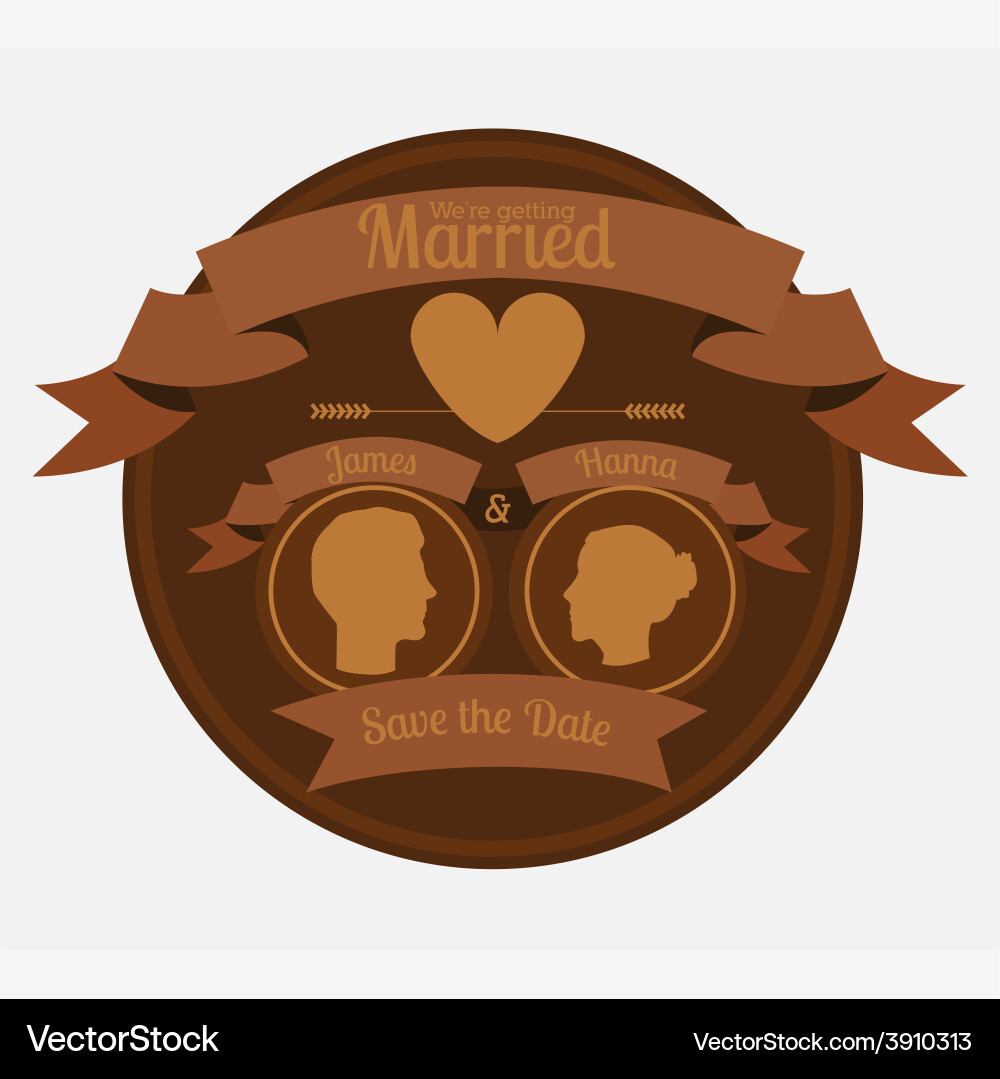 Wedding design over white background Royalty Free Vector