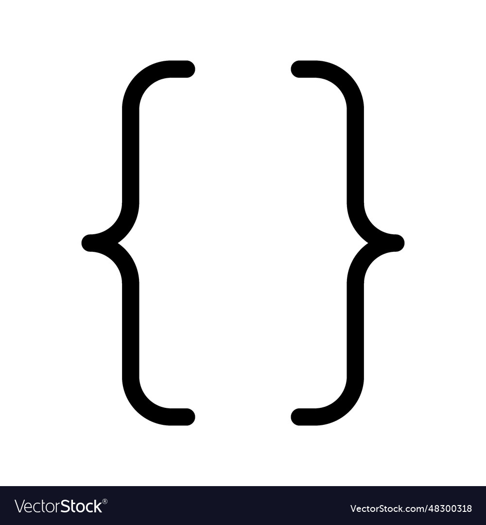 Brackets icon Royalty Free Vector Image VectorStock