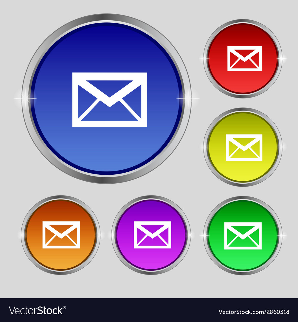 Mail icon envelope symbol message sign navigation Vector Image