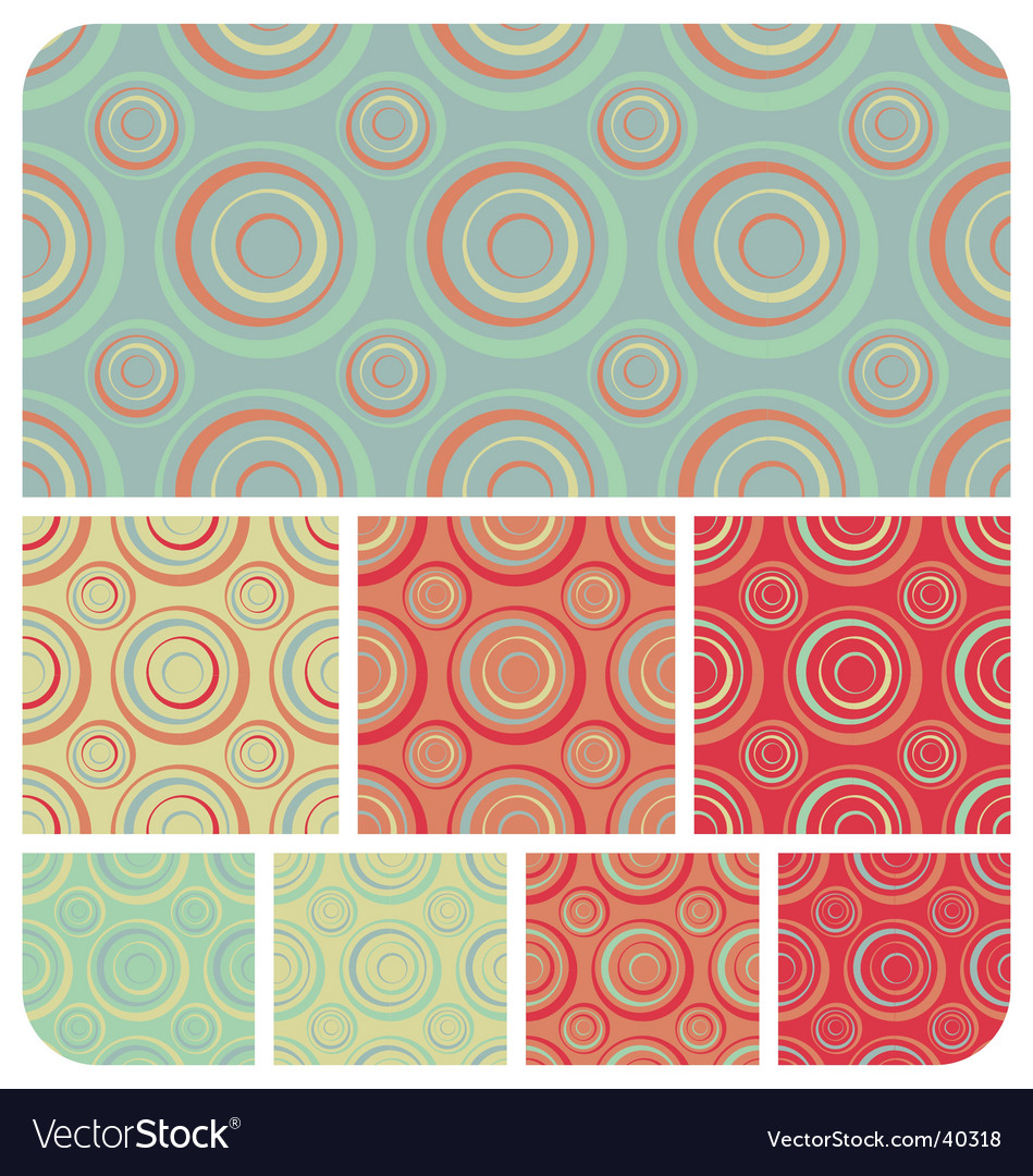 Retro circles pattern Royalty Free Vector Image