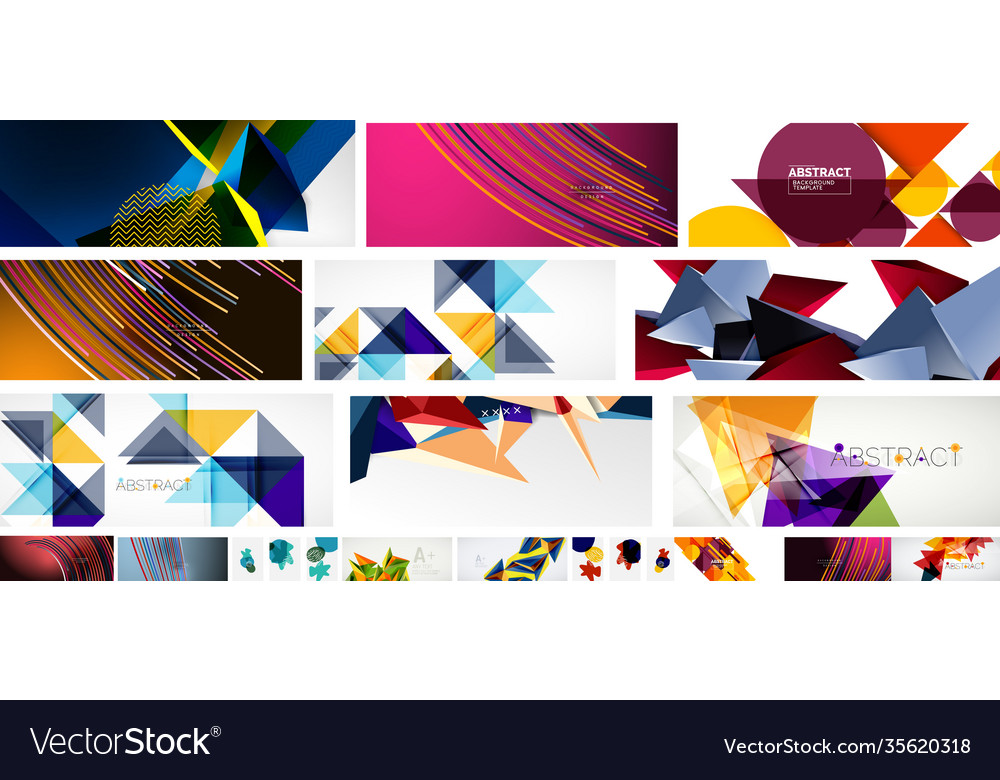 Set abstract backgrounds Royalty Free Vector Image