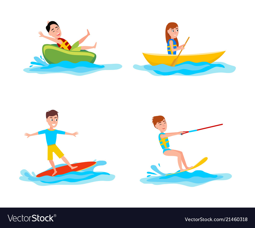 Summer collection of sports Royalty Free Vector Image