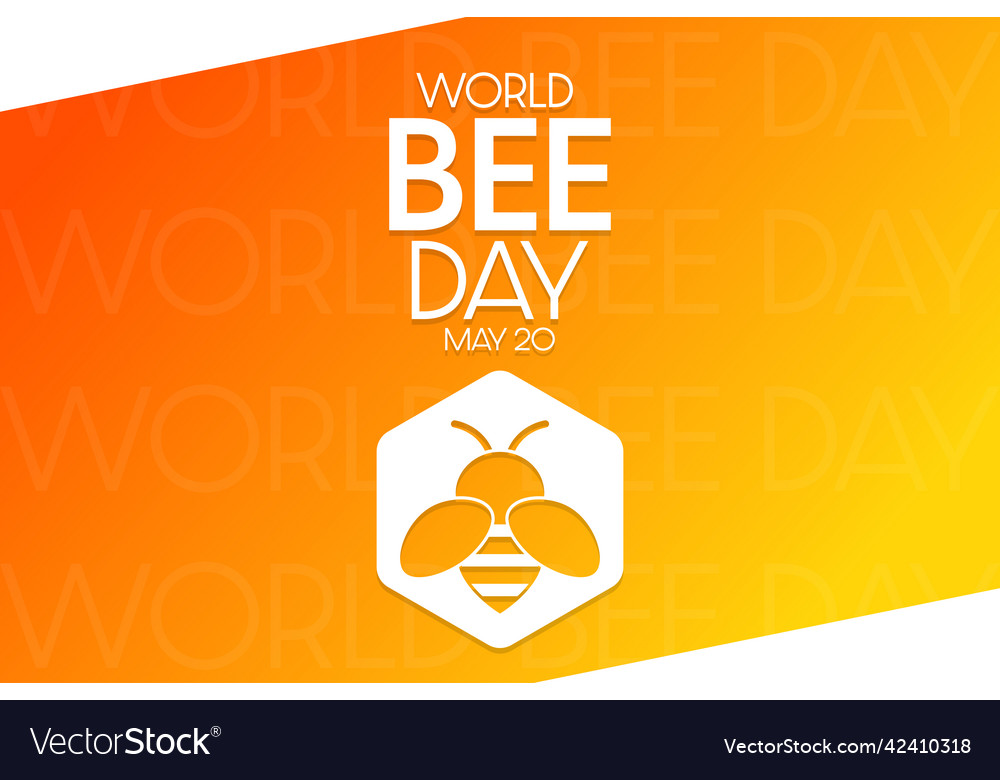 World bee day may 20 Royalty Free Vector Image