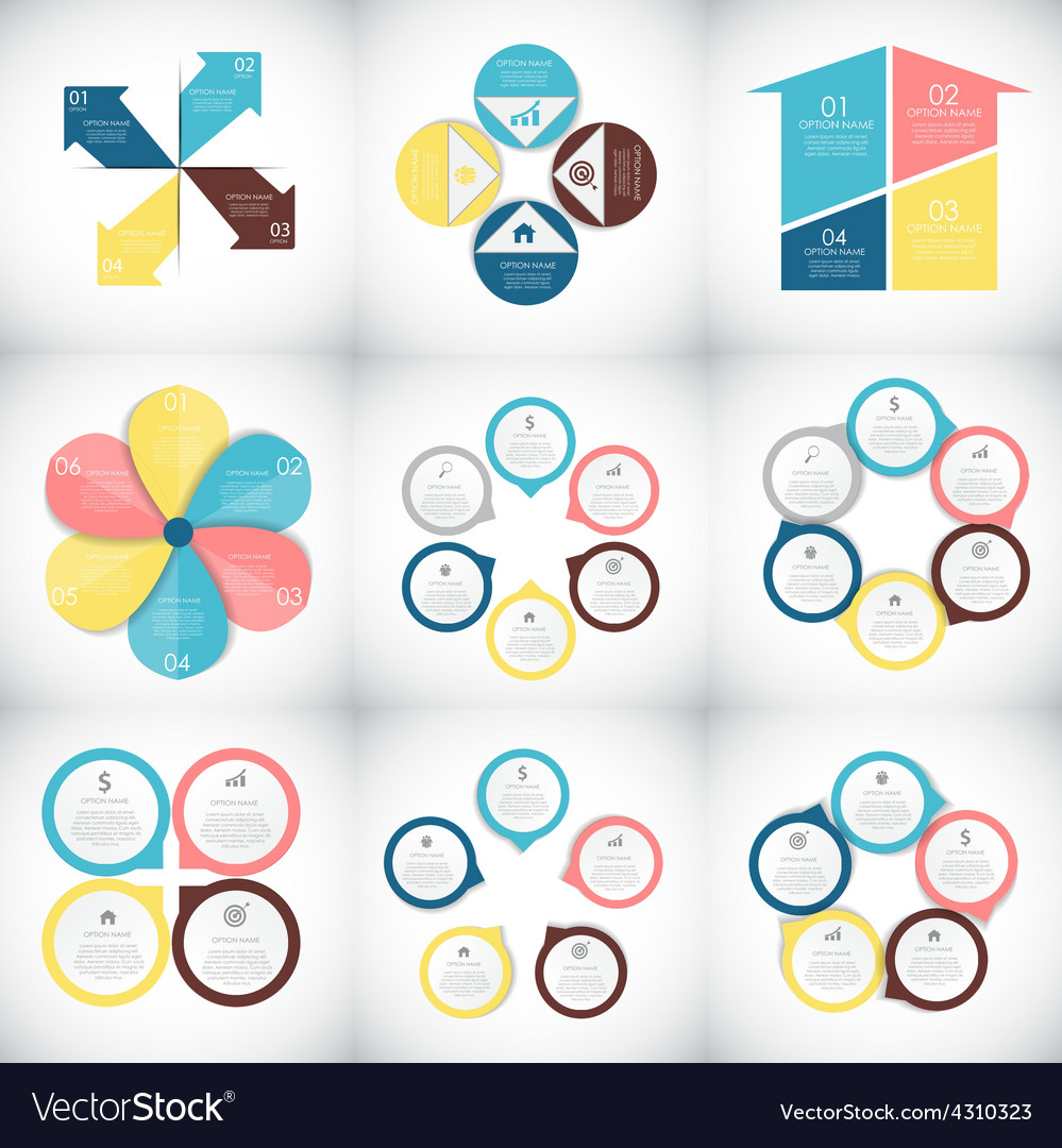 Big set of infographic banner templates for your Vector Image