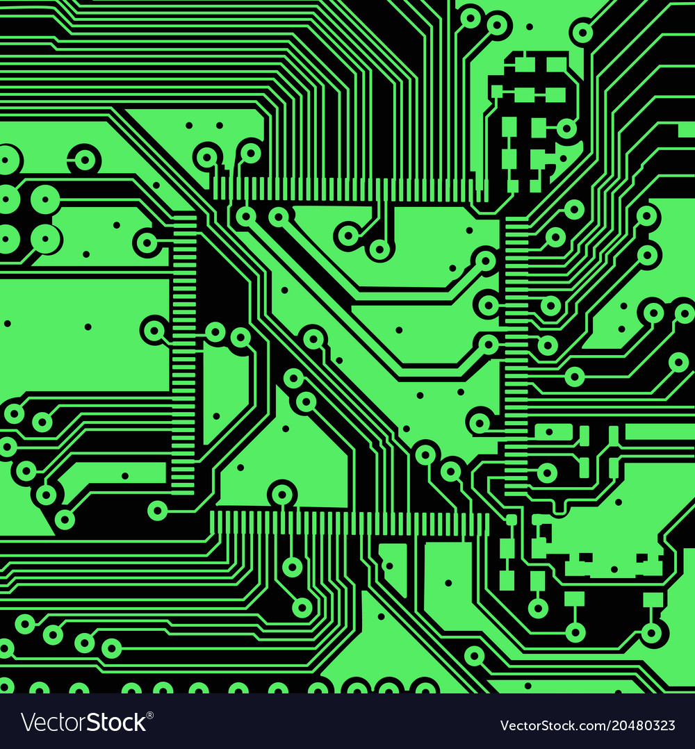 High tech electronic circuit board Royalty Free Vector Image