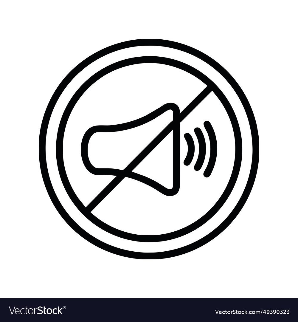 Mute button icon Royalty Free Vector Image VectorStock