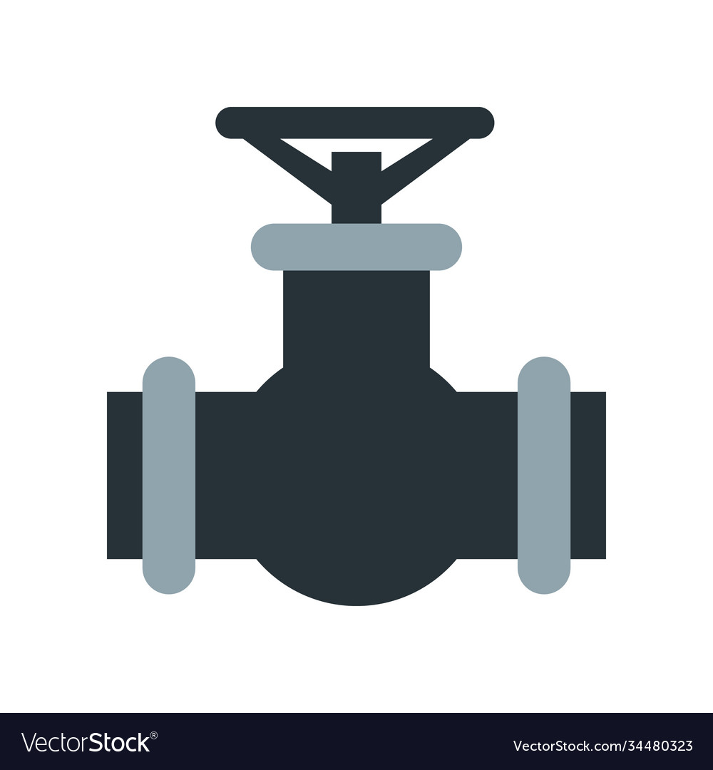 Oil and gas pipeline valve icon Royalty Free Vector Image