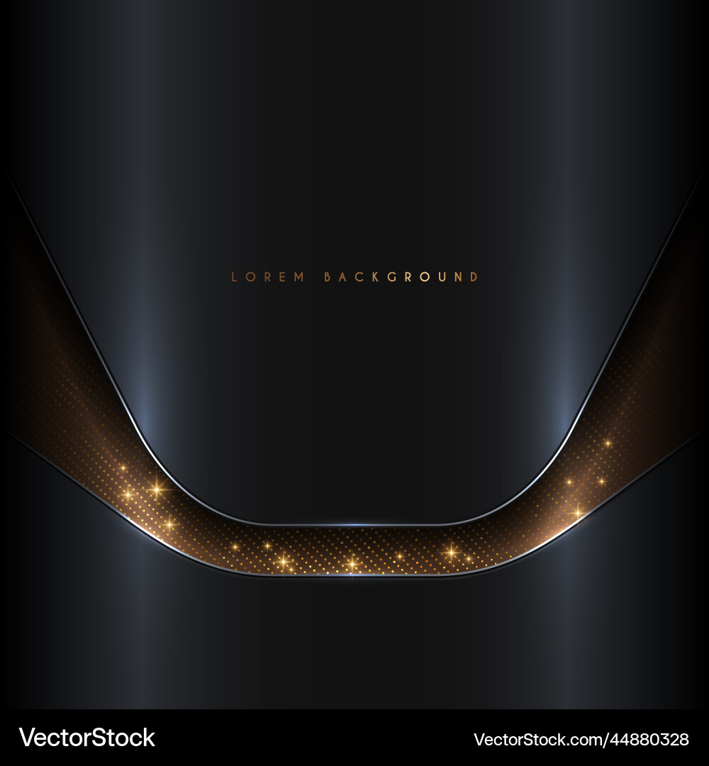 Black and gold metal background Royalty Free Vector Image