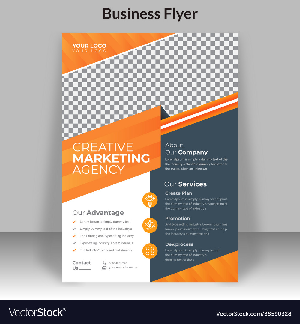 Corporate business flyer design and digital market