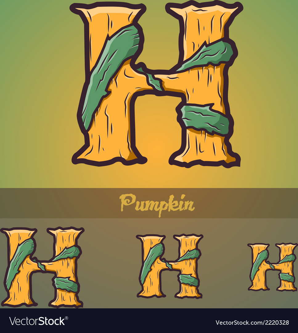 Halloween decorative alphabet - h letter