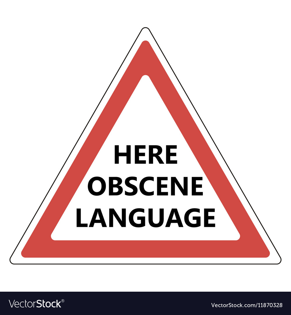 Here Obscene Language Sign Royalty Free Vector Image