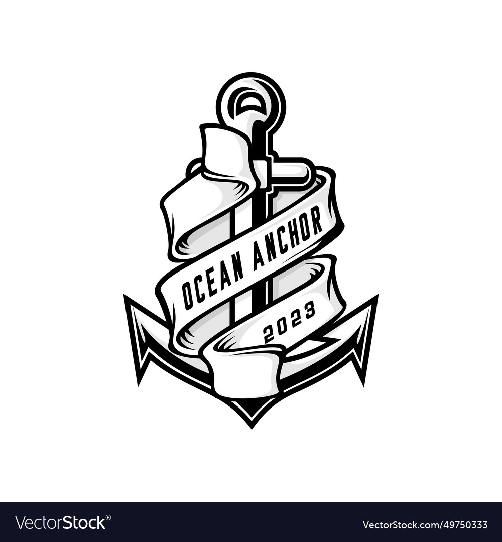 Anchor ocean Royalty Free Vector Image - VectorStock