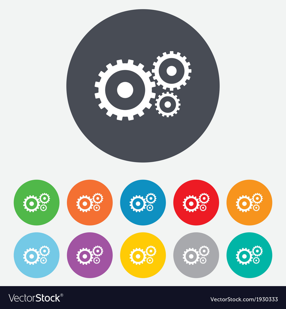 Cog settings sign icon cogwheel gear symbol