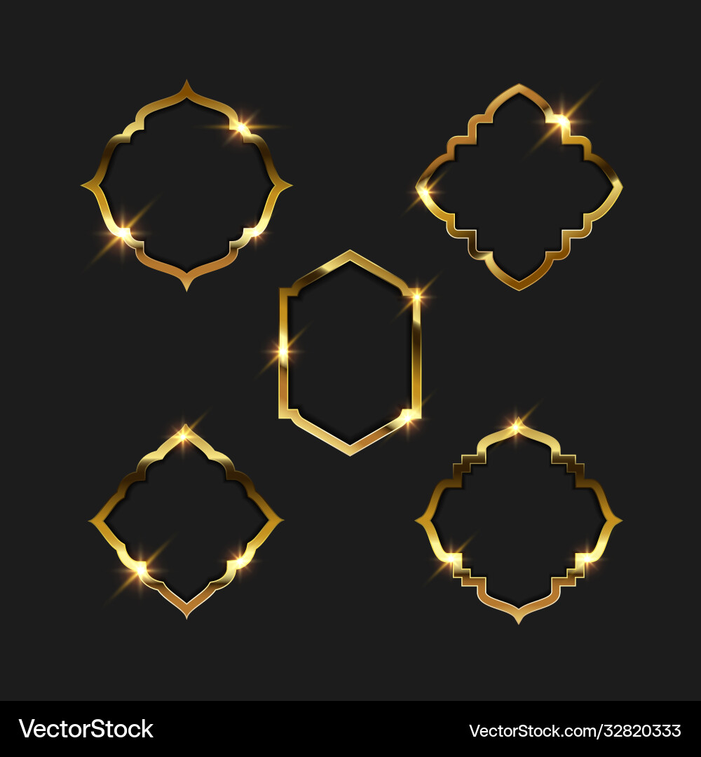 Gold frame design Royalty Free Vector Image - VectorStock