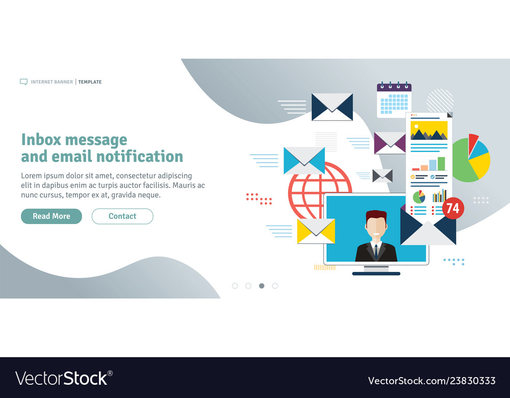 Inbox Message And Email Notification Royalty Free Vector